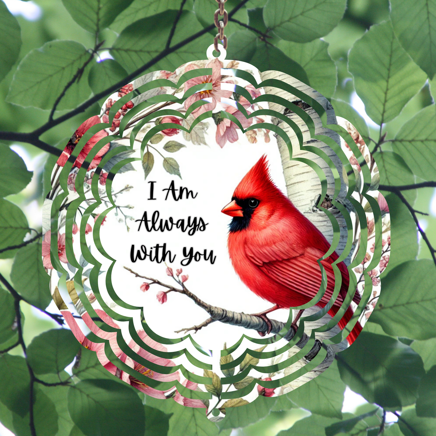 I Am Always With You Cardinal Wind Spinner