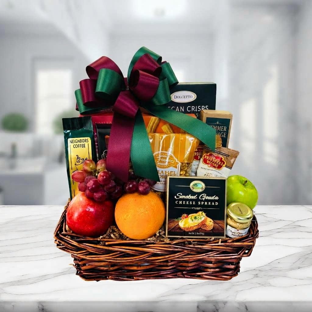 Holiday Gourmet & Fruit Gift Basket