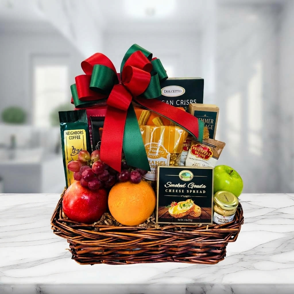 Holiday Gourmet & Fruit Gift Basket