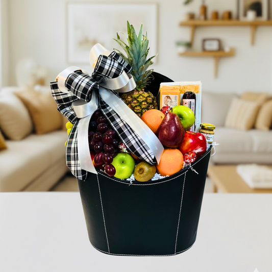 Luxury Gourmet Fruit and Cheese Gift Basket