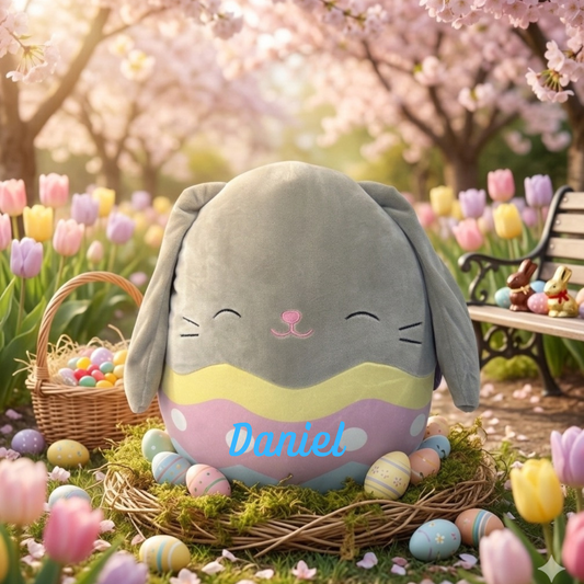 Personalized Squishmallow 12" Blake Bunny Easter Basket Gift